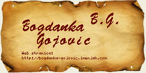 Bogdanka Gojović vizit kartica